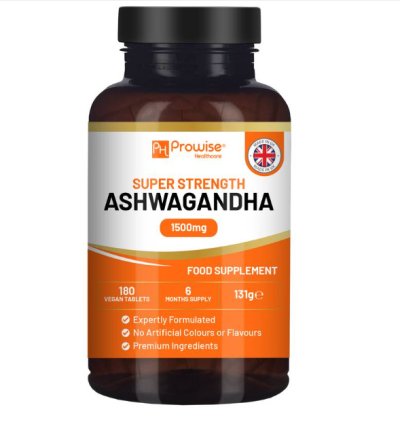 Ashwagandha 1500mg 180 Vegan Tablets | 6 Months' Supply | Pure High Strength Ashwagandha Root Extract | Ashwagandha Supplement | Made in UK by Prowise Healthcare